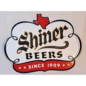 Shiner Beers Since 1909 Texas Retro Metal Sign Brewery Bar Man Cave Garage Decor